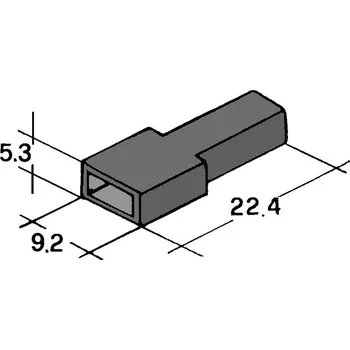 Auto elektroinstalace IMP Izolační kryt konektoru Faston 6,3 mm - černý