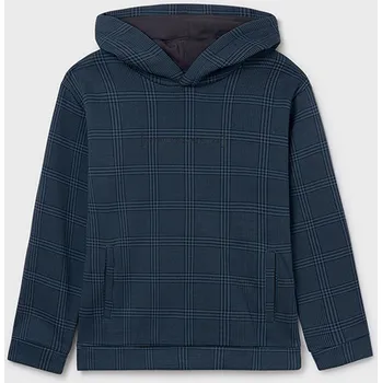 Chlapecká mikina chlapecká károvaná mikina s kapucí Mayoral 7404-87 velikost 170