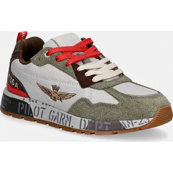 Pánské tenisky Tenisky Aeronautica Militare FURRY SNEAKERS 261SC0276UCT03546.07235 zelená 87X, EUR 40