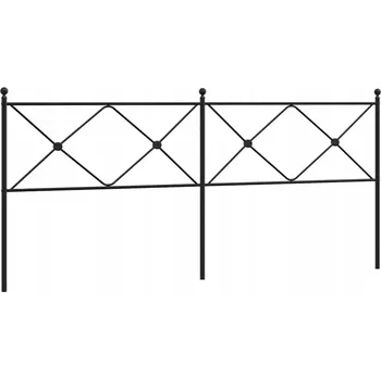 Kovové čelo, černé, 193 cm