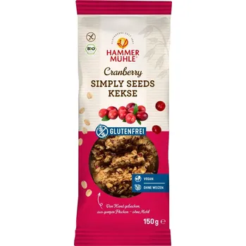 Bonbon Hammermühle Simply Seeds Sušenky s brusinkami 150 g bio