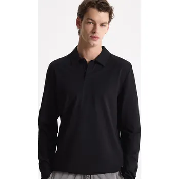 Reserved - Polo s mercerovanou bavlnou - černý - 605IM-99X - 605IM-99X-XXL