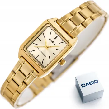 Hodinky DÁMSKÉ HODINKY CASIO LTP-V007G-9B ZLATÉ ELEGANTNÍ S KOVOVÝM NÁRAMKEM + KRABIČKA