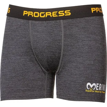 Pánské merino boxerky PROGRESS Mw Skn šedý melír Velikost: L