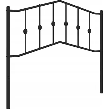 Kovové čelo, černé, 100 cm