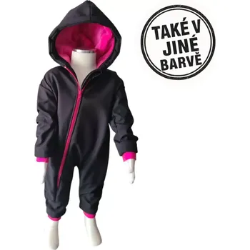 Kojenecká kombinéza Dívčí softshellová kombinéza s fleecem a hřejivou kapucí, 9 barevných variant (Dětská jarní / podzimní softshellová kombinéza pro děti – teplo, pohodlí a volnost pohybu)