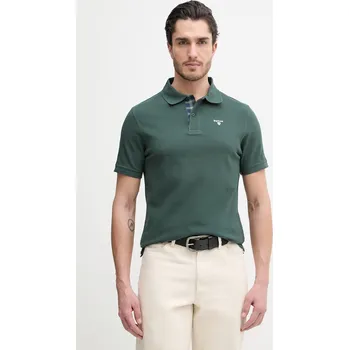 Pánské tričko Bavlněné polo tričko Barbour Tartan Pique Polo MML0012 zelená 79X, vel. XXL