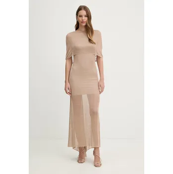 Dámské šaty Šaty Simona Corsellini P26CEAB10101 béžová 08X, vel. 34