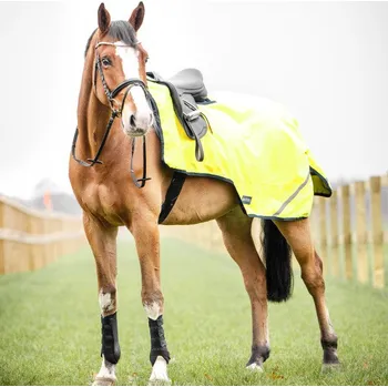 Deka pro koně BUSSE Deka bederní Shine BUSSE, nepromokavá, reflexní, 100 g, yellow/navy Délka zad: 145 cm