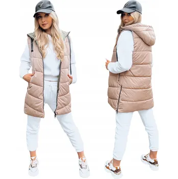 Dámská vesta Dámská prošívaná vesta S KAPUCÍ vel velikost L