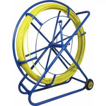 Svěrák Q-Lantec Stahovák lanka Pilot ze skelných vláken FRP O9 mm, 100 m s kolečky (NPK-90-100-SK)