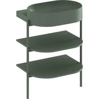 RAVAK Nábytkový set Ravak Yard, policový nábytek 60 pod umyvadlo grey green, umyvadlo Yard 60 na desku kulaté grey green D800008005;XJX08260000