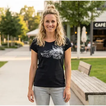 Dámské tričko Dámské triko ALTISPORT ALW042122 NÁMOŘNÍ MODRÁ/STŘÍBRNÁ S