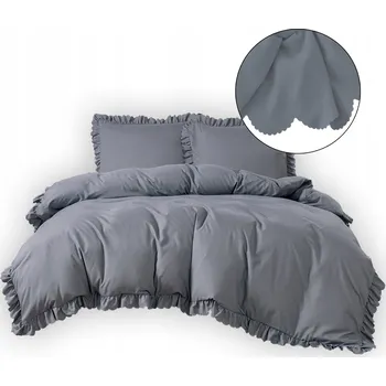 Povlečení Sada povlečení Cotton world šedá mikrovlákno 160x200 cm 70x80 cm 3 dílná