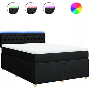 Ložnice Čalouněná dvoulůžková postel VidaXL 140x190 cm černá