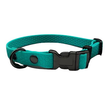 postroj pro malé zvíře Obojek KLIK z HEXA materiálu - šíře 16mm Barva: Tyrkysová, Velikost: XS