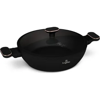 Nádobí Berlingerhaus Pánev hluboká s titanovým povrchem a poklicí 28 cm Black Rose Collection BH-8356