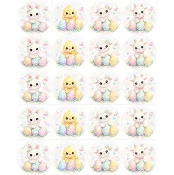 Jedlá dekorace na dort Jedlý papír na muffiny k vystříhnutí velikonoční zvířátka A4 - Pictu Hap