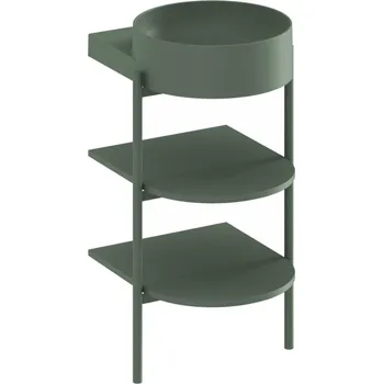 RAVAK Nábytkový set Ravak Yard, policový nábytek 40 pod umyvadlo grey green, umyvadlo Yard 40 na desku kulaté grey green D800008004;XJX08240000