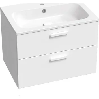 Koupelnový nábytek RAVAK Nábytkový set Ravak SD Chrome II, skříňka 70 pod umyvadlo bílá, madla bílá, umyvadlo Chrome Slim 70 nábytkové bílé X000001777;XJG01170001