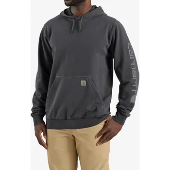 Oblečení a móda Mikina s kapucí Carhartt Durham Garment Dyed Logo Sweatshirt - shadow