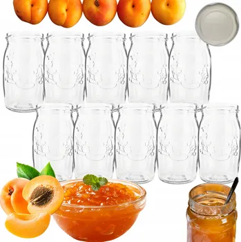 Sklenice Sklenice 335ml na džemy, džemy kompoty, džusy, houby 10x 66mm PZH