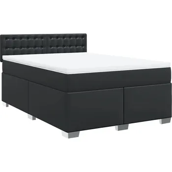 Postel Jednolůžková dřevěná postel VidaXL 140x190 cm, černá