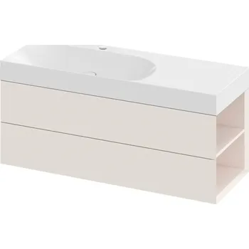 RAVAK Nábytkový set Ravak Lite, skříňka 120 pod umyvadlo alabaster pink, pravá, umyvadlo Lite 120 nábytkové bílé X000001896;XJXP1212000