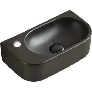 Umyvadlo Swiss aqua technologies Umývátko SAT Infinitio 40x21,5 cm černá mat bez přepadu SATINF4021LBKM