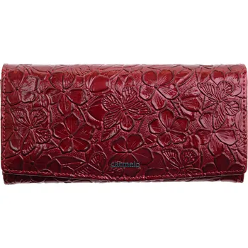 Peněženka Velká dámská kožená peněženka Carmelo 2109 V tmavě červená