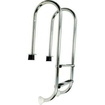 Bazénové schůdky VÁGNER POOL Žebřík nerez Muro (Slim) s pouzdrem 2 stupňový, AISI 316 vp-7352