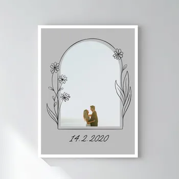 Plakát Personalizovaný magický fotoobraz v rámu - 30x40 - květinové ohraničení