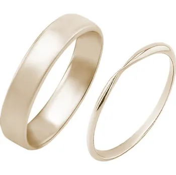 Prsten Snubní prsten se zúženým kroužkem z oříškového zlata Aeneas