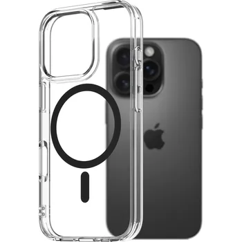 Pouzdro na mobilní telefon AlzaGuard Crystal Clear TPU Case Compatible with Magsafe pro iPhone 16 Pro - černý
