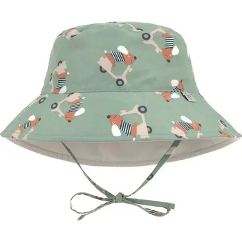 Kojenecká čepice LÄSSIG Sun Protection Bucket Hat scooter/dog green 1-3ye. size 48-51