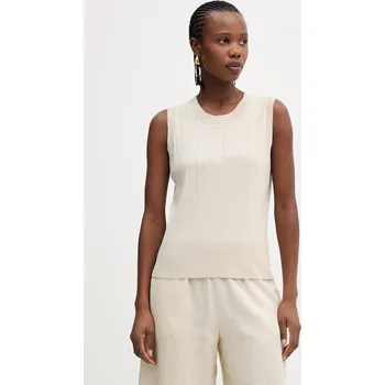 Top s příměsí hedvábí MM by Max Mara RIVA 2616361147600 béžová 80X, vel. S