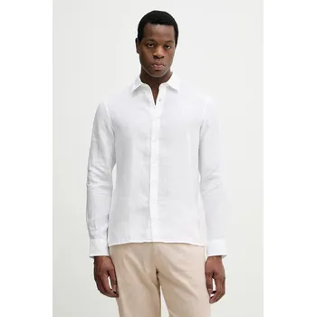 Pánská košile Michael Kors pánská lněná košile CF5409I4YT bílá 00X, vel. XXL