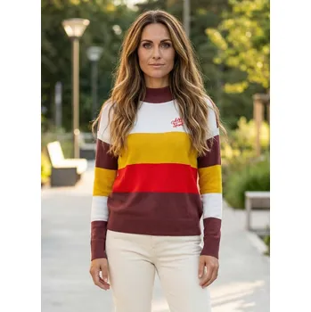 Dámský svetr Dámský svetr ALTISPORT FRAMA LPLU102 BÍLÁ PRUHY XXXL