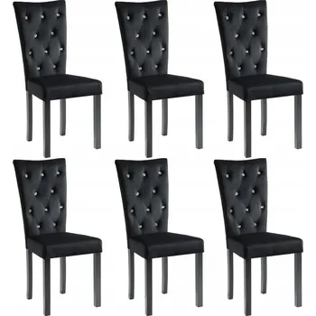 Jídelní židle Petromila Jídelní židle 6 ks černý samet