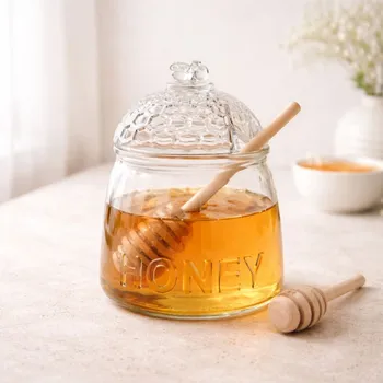 Stolování HOMLA Sklenice na med s včelkou