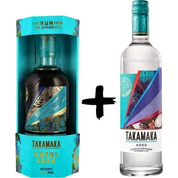 Rum Takamaka Kreol Cask Dark Rum 40,3% 0,7l + Takamaka Koko jako DÁREK