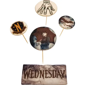 Jedlá dekorace na dort K Decor Cukrové zápichy Wednesday