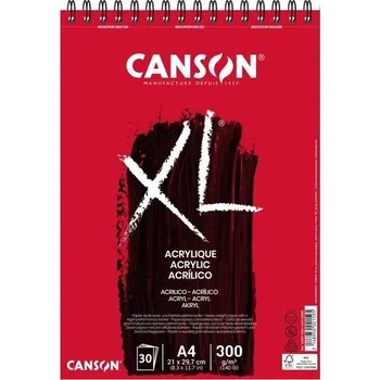 Skicář CANSON XL Acrylic A4, 30 listů 300g