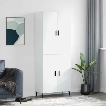 přebalovací pult a komoda Skříň highboard bílá 69,5 x 34 x 180 cm kompozitní dřevo 3195691
