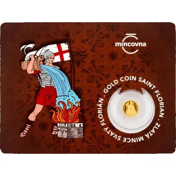Zlatá mince Patroni - Sv. Florián proof