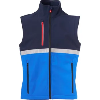 Pánská vesta Payper WISE VEST – pánská softshellová vesta, WP 8000 mm, reflexní prvky, kapsa na tablet, 3vrstvý softshell 320 g/mq Barva: KRÁLOVSKÁ MODRÁ/NÁMO, Velikost: XXL