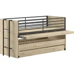 Patrová dětská postel s výsuvným lůžkem s roštem v přírodní barvě 90x200 cm Sam – Vipack ID_1735556