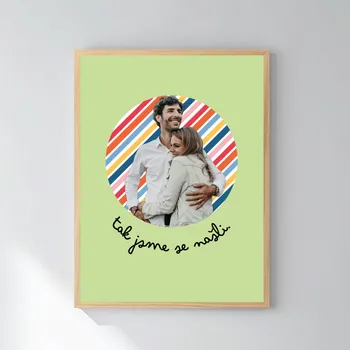 Plakát Personalizovaný magický fotoobraz v rámu - 30x40 - výřez fotky na podkladu