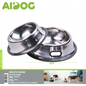 Miska pro psa Misky z nerezové oceli 26 cm s držadly – pro psy