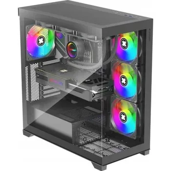 PC skříň XILENCE Xilent Gleam Počítačová Skříň PC X818.ARGB Gaming ATX černá RGB ATX